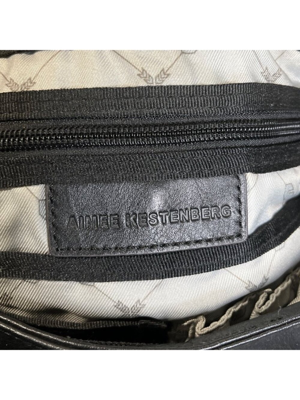 Aimee Kestenberg Black Leather Backpack Convertible Shoulder Bag - Picture 8 of 10